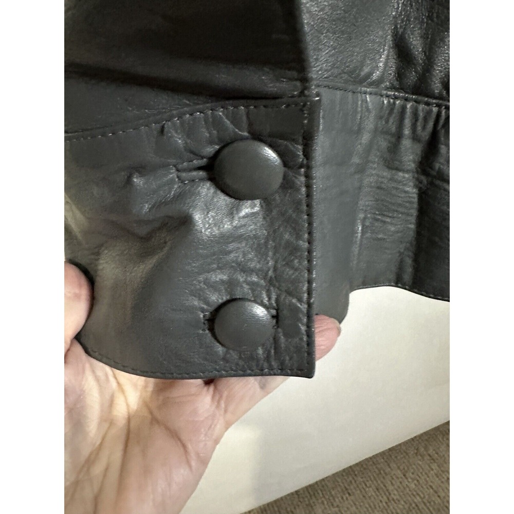 Supreme Gray Leather Womens Bomber Style Jacket/coat Tailor  made in Seoul Korea - Picture 7 of 14
